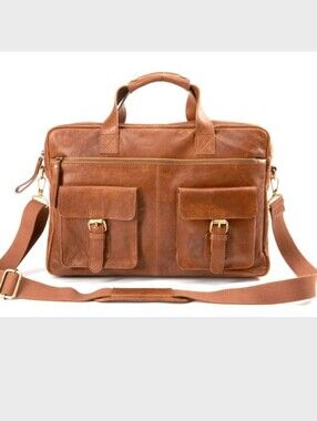 Rawlings Leather Briefcase Bag - Flawed